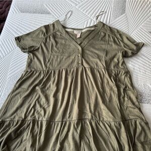 Knox Rose Olive Green Tiered Dress